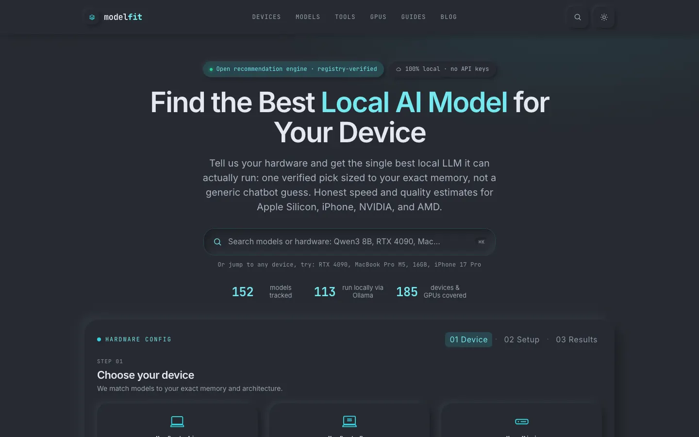 ModelFit home page as it looked on Sep 30, 2026